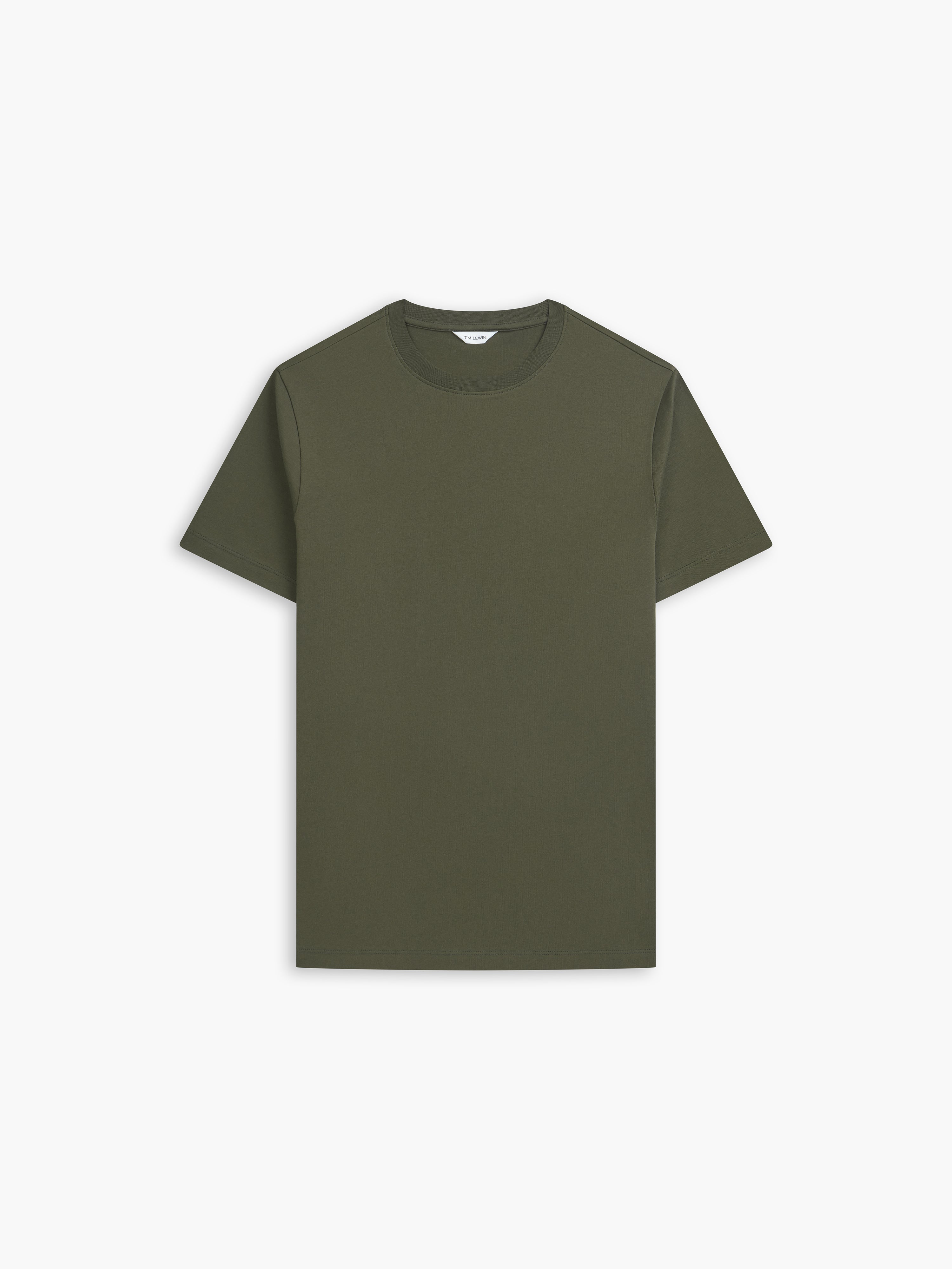 Camiseta Clasica Elegante / verde oliva