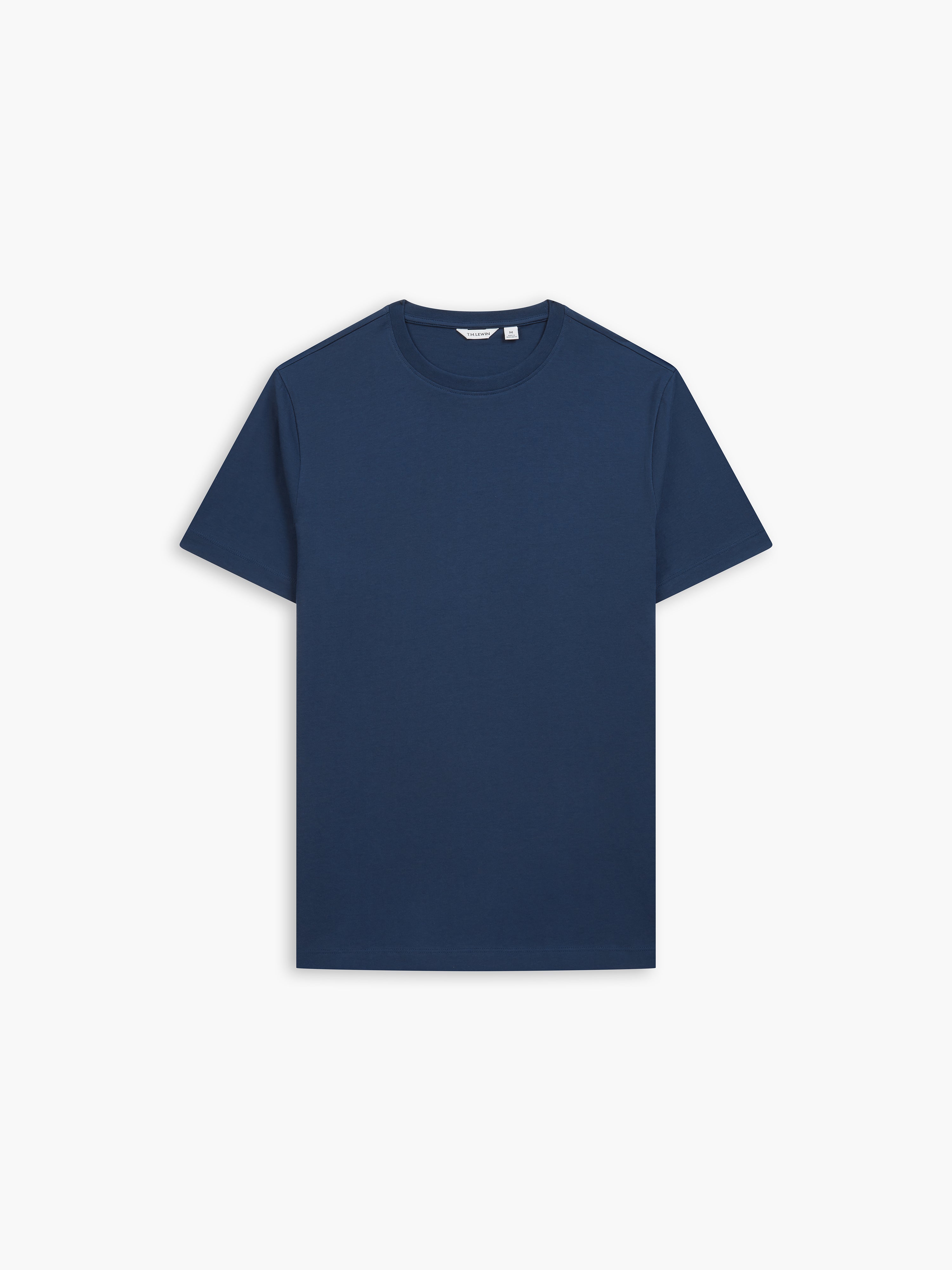 Camiseta Clasica Elegante / insignia Azul