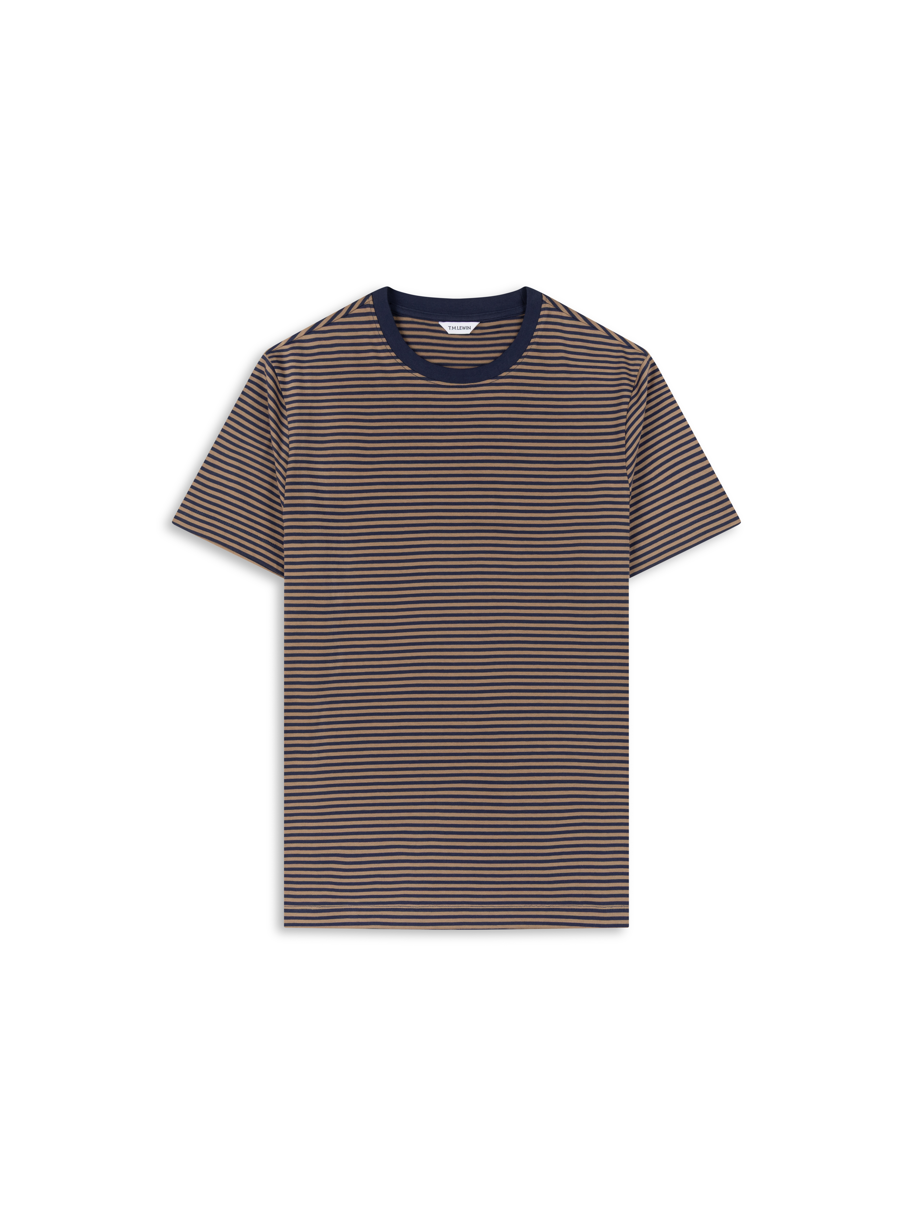 Camiseta clásica de rayas / azul marino y caribú
