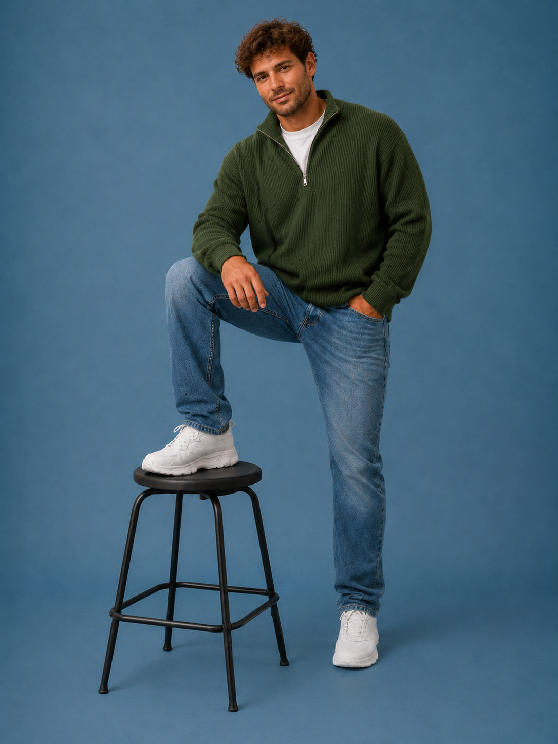 Rodrigo / Sueter de pana con cremallera