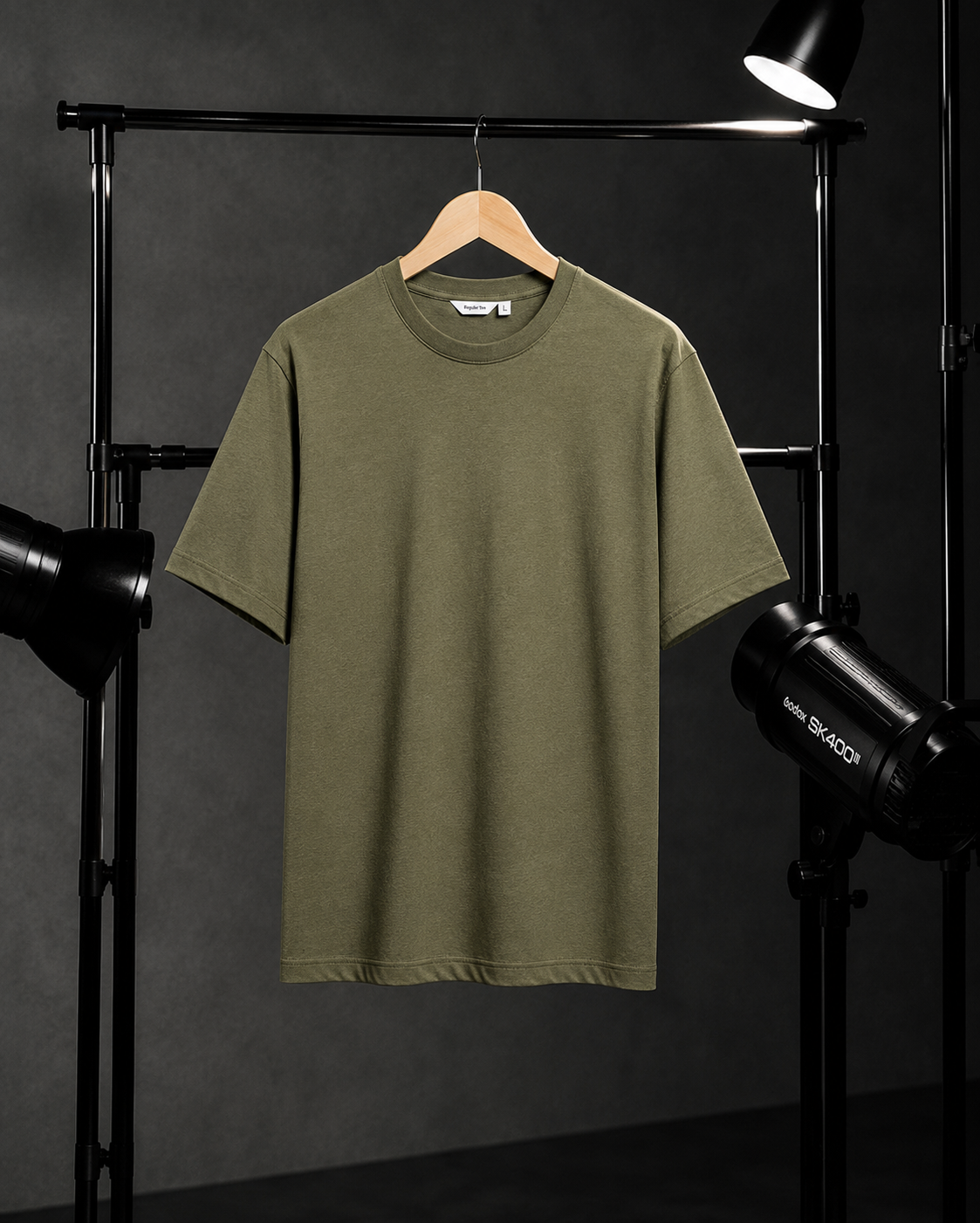 Camiseta Clasica Elegante / verde oliva