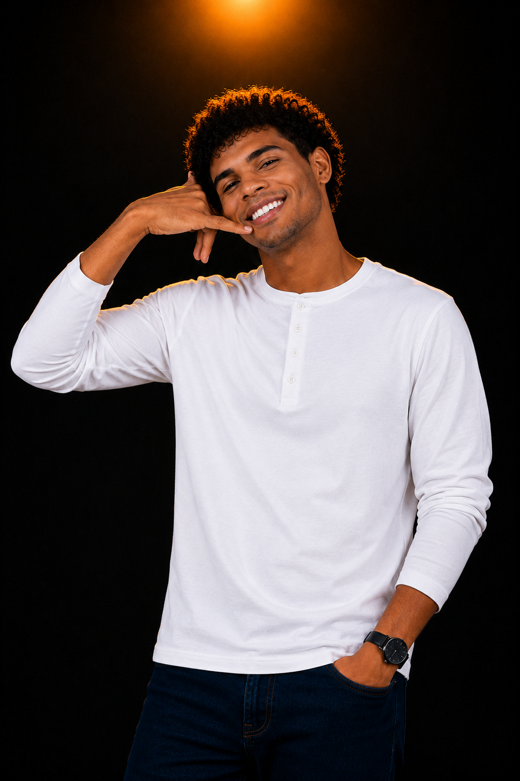 Henley / Camiseta manga larga