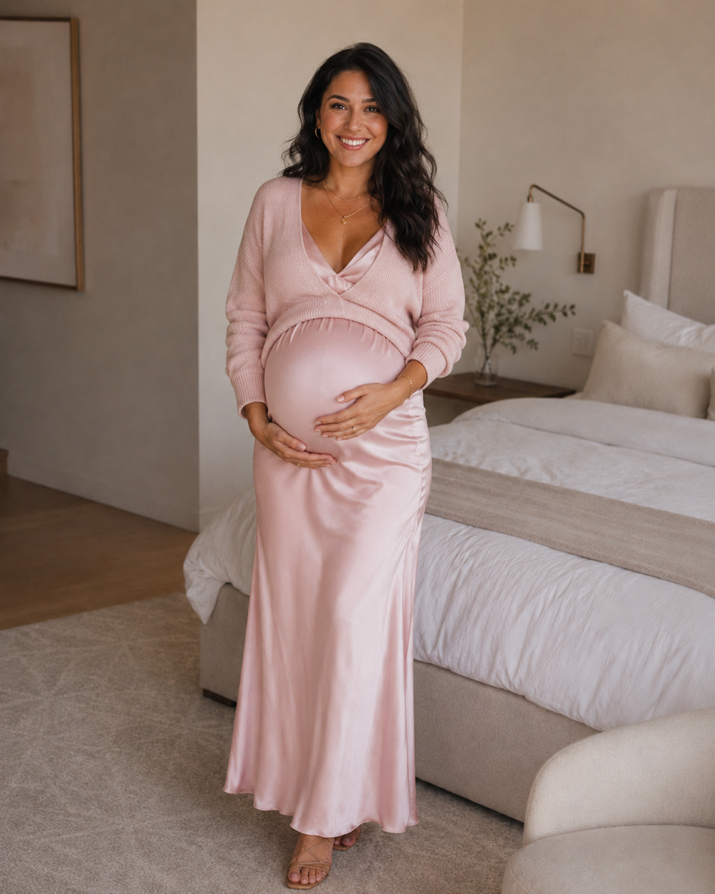 Aida | Vestido de satin con suéter incluido