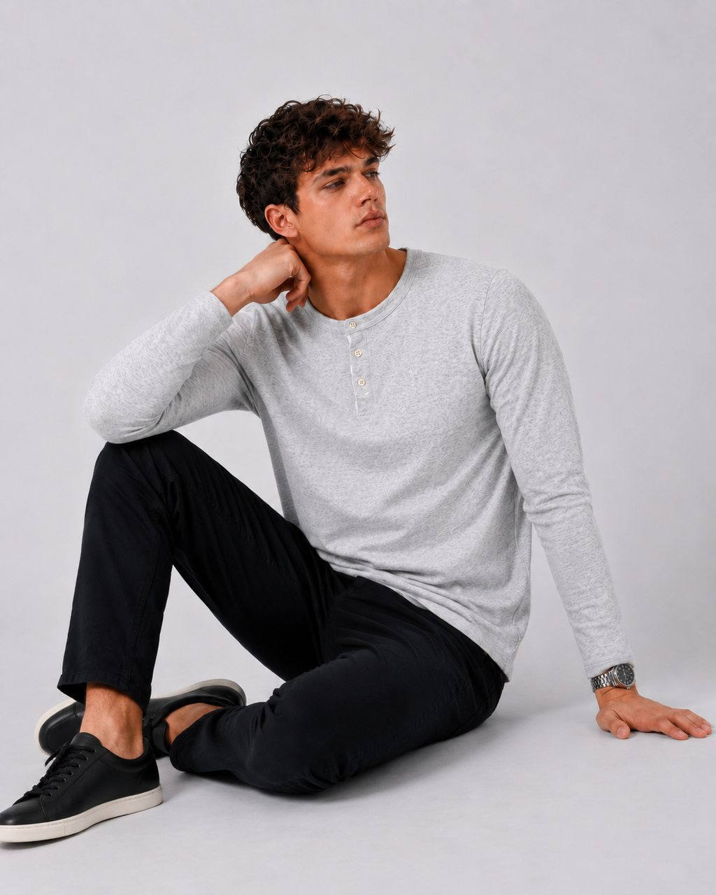 Henley / Camiseta manga larga