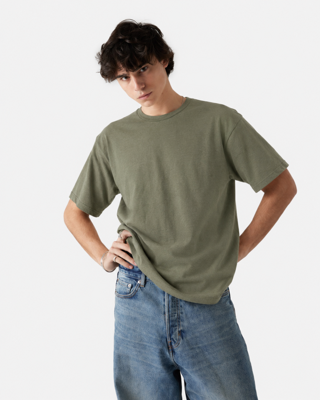 Camiseta Clasica Elegante / Oliva