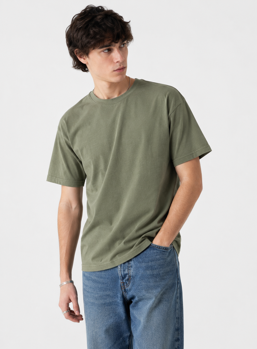 Camiseta Clasica Elegante / Oliva