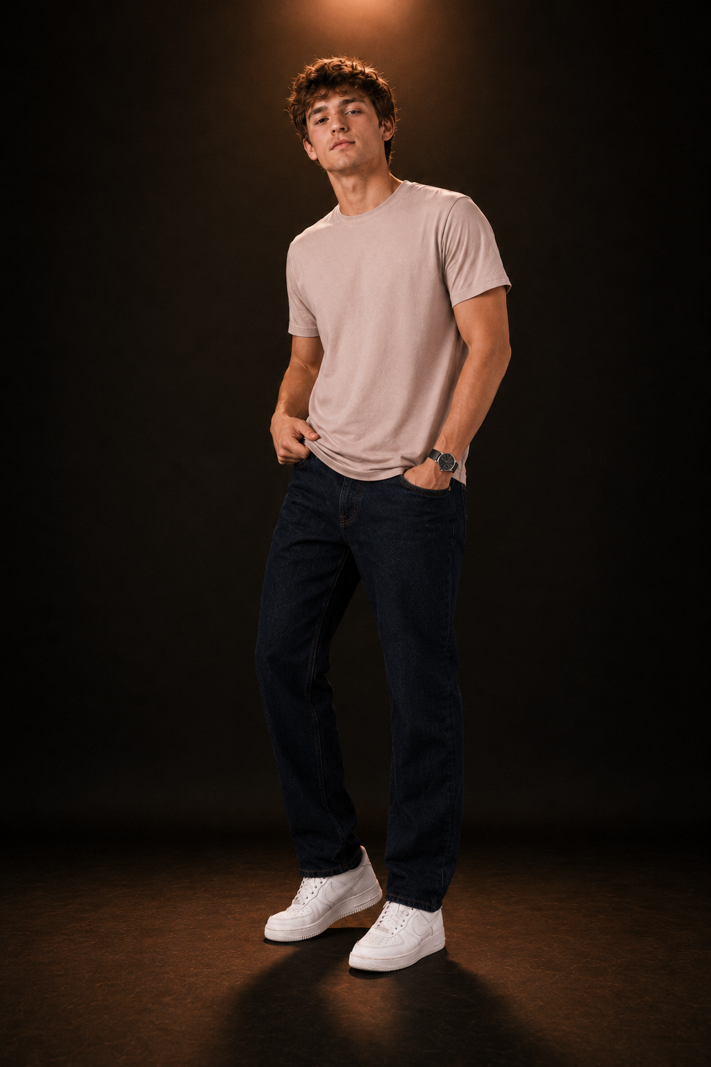 Camiseta Clasica Elegante / Rosa oscuro